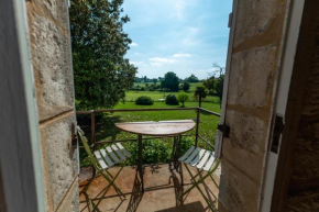 Suite campagnarde près Bordeaux, vue sur les vignes au Château Camponac